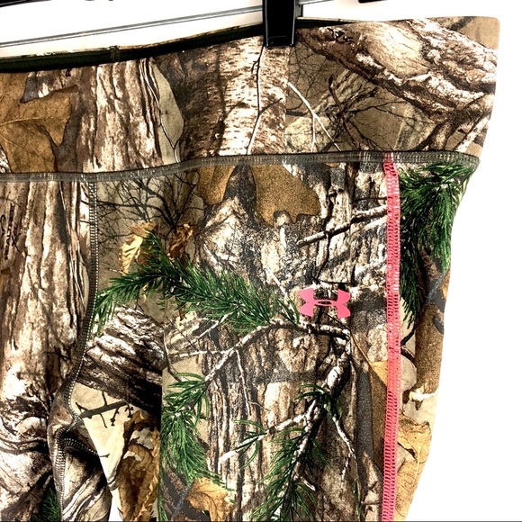 Under Armour ColdGear Camo Leggings Pants Infrared - Picture 4 of 8